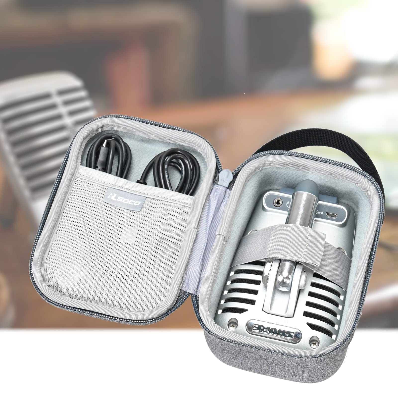 SHURE MV51 コンデンサーマイク 収納ケース、ポップガード付